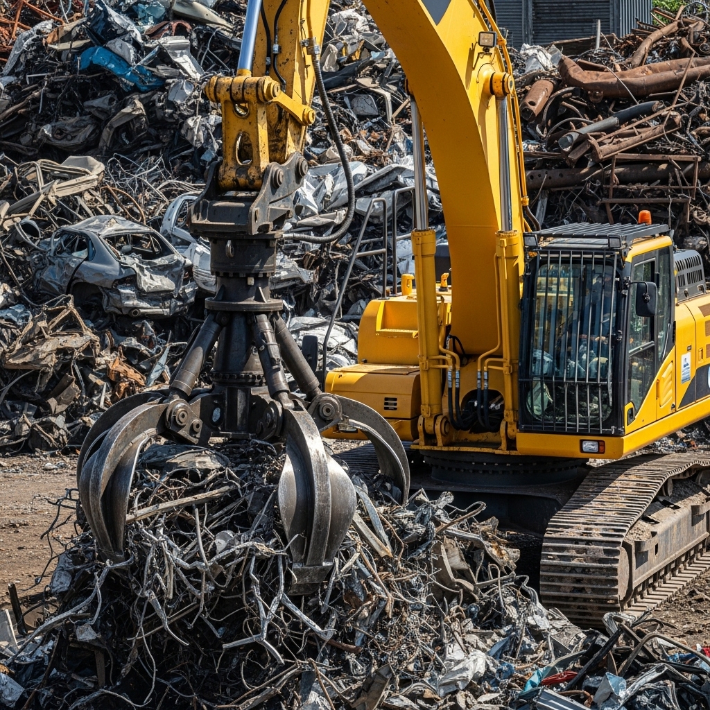 고철용 집게 포크레인