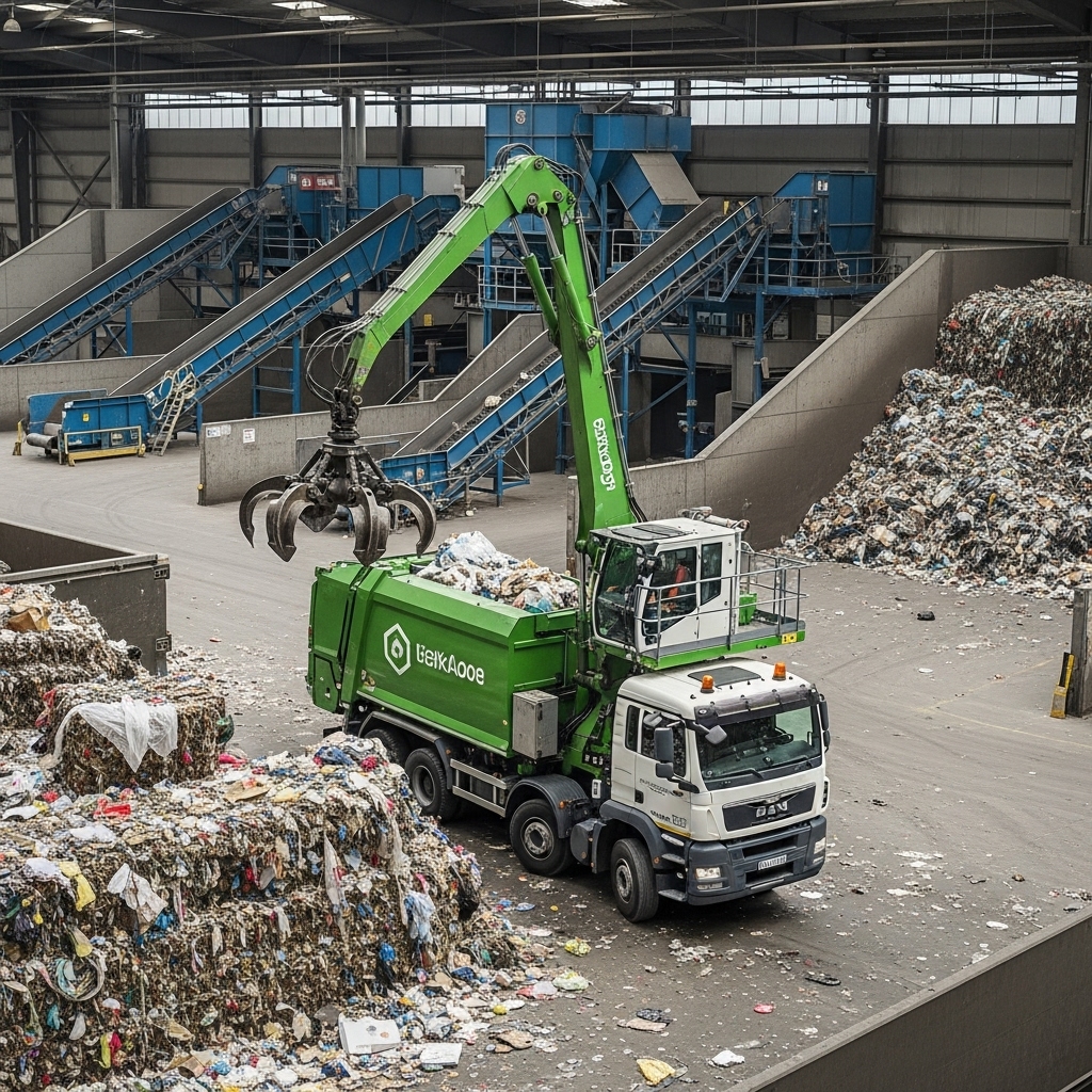 폐기물처리 집게크레인